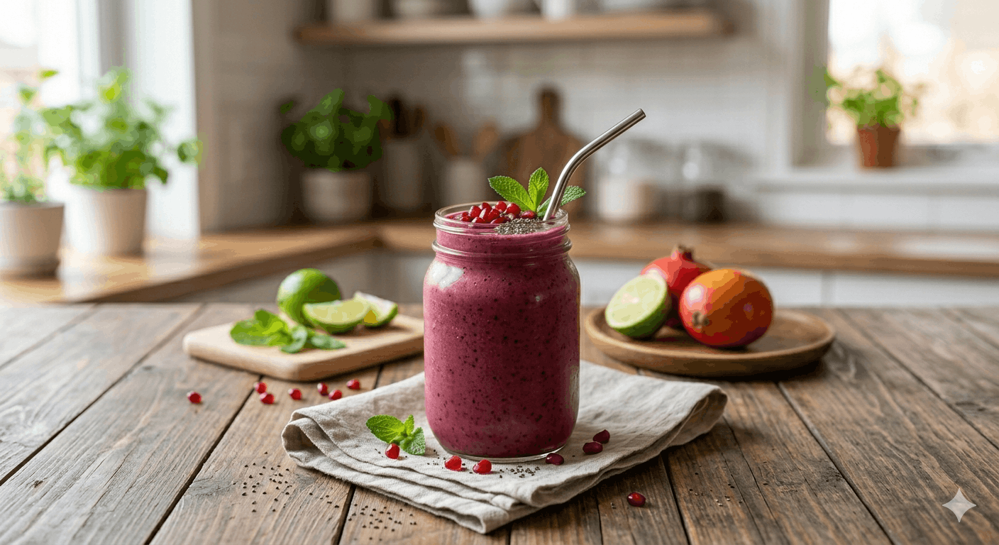 pomegranate plunge tropical smoothie recipe