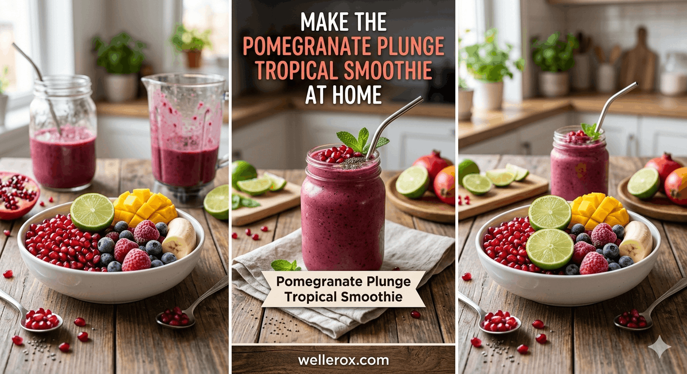 pomegranate plunge tropical smoothie